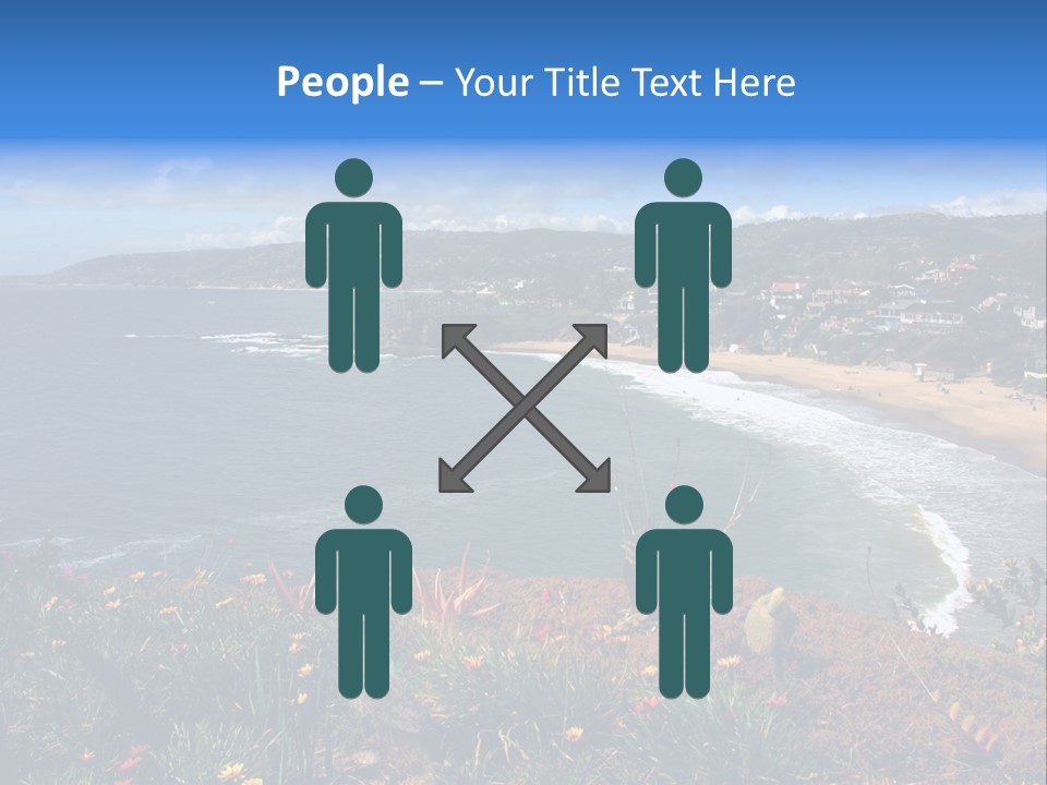 Laguna Beach Crescent Cove Looking South Towards Dana Point PowerPoint Template