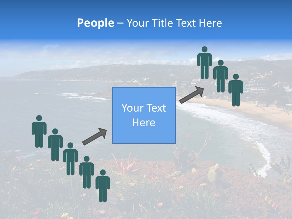 Laguna Beach Crescent Cove Looking South Towards Dana Point PowerPoint Template