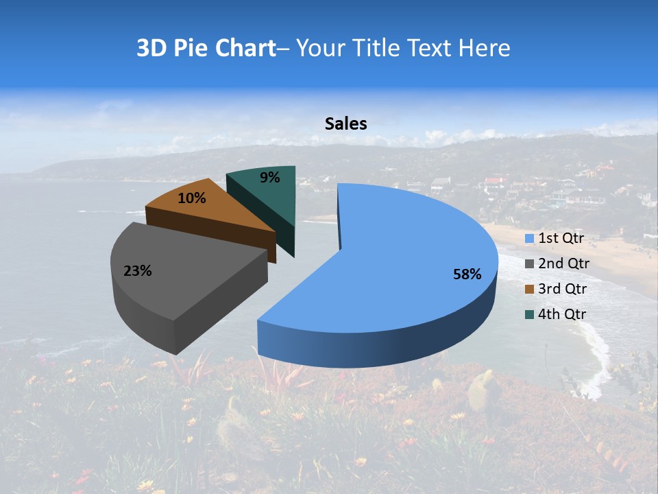 Laguna Beach Crescent Cove Looking South Towards Dana Point PowerPoint Template