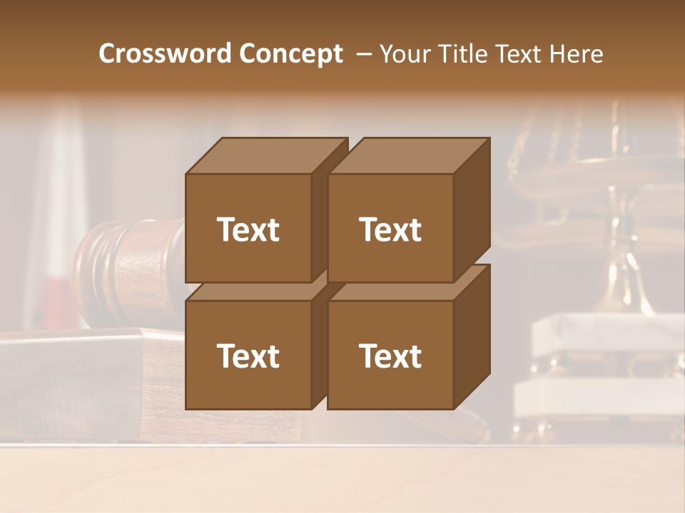 Legal Concept Still Life In A Courtroom With American And Californian Flags In The Background PowerPoint Template