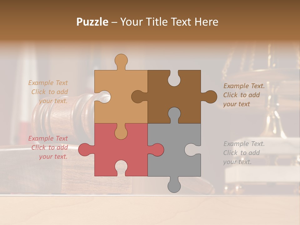 Legal Concept Still Life In A Courtroom With American And Californian Flags In The Background PowerPoint Template