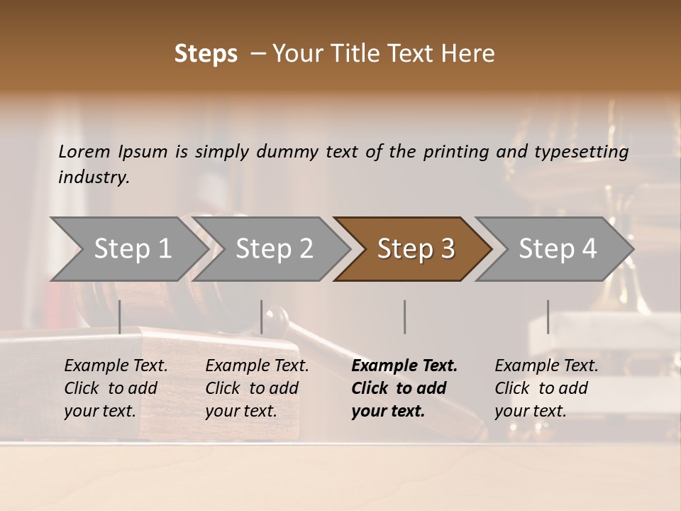 Legal Concept Still Life In A Courtroom With American And Californian Flags In The Background PowerPoint Template