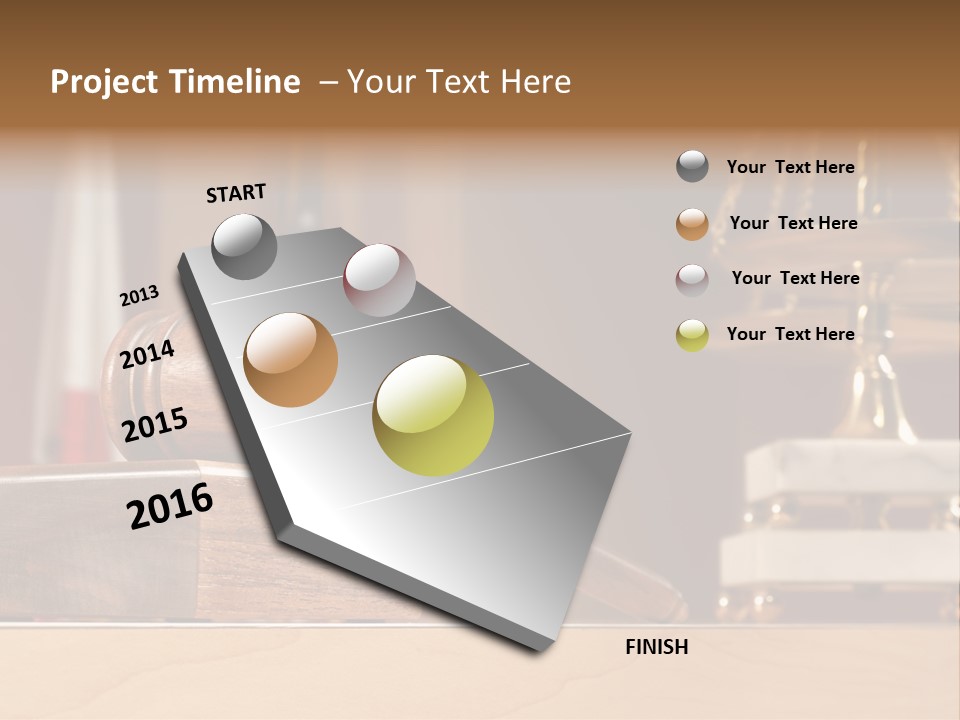 Legal Concept Still Life In A Courtroom With American And Californian Flags In The Background PowerPoint Template