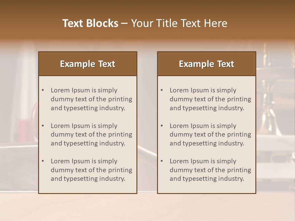 Legal Concept Still Life In A Courtroom With American And Californian Flags In The Background PowerPoint Template
