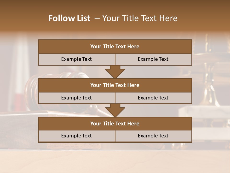 Legal Concept Still Life In A Courtroom With American And Californian Flags In The Background PowerPoint Template