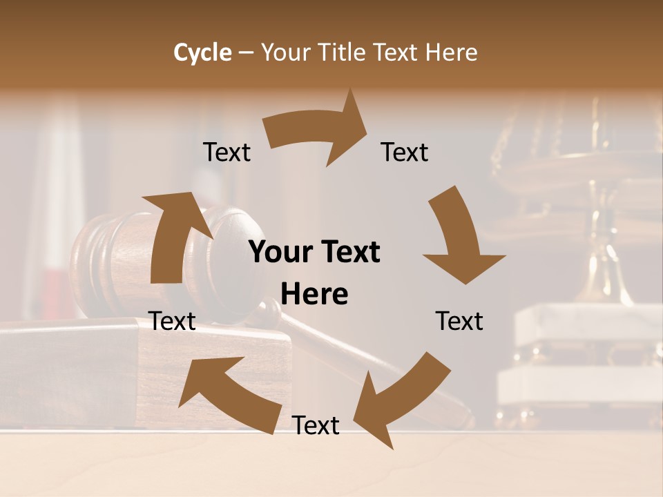 Legal Concept Still Life In A Courtroom With American And Californian Flags In The Background PowerPoint Template