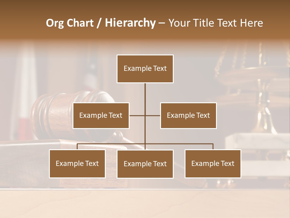 Legal Concept Still Life In A Courtroom With American And Californian Flags In The Background PowerPoint Template