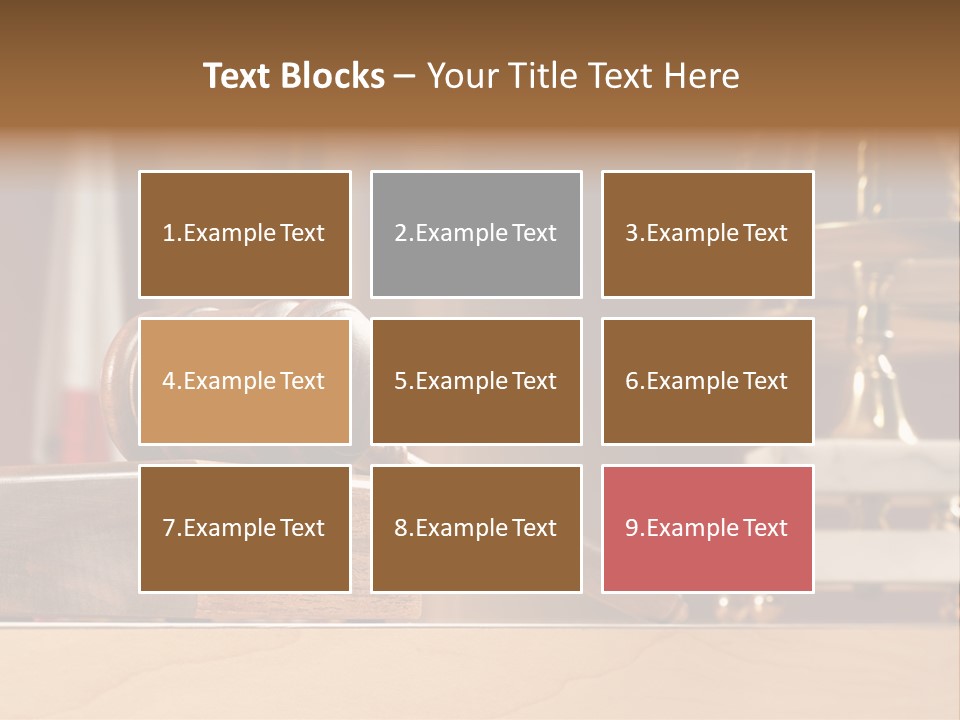 Legal Concept Still Life In A Courtroom With American And Californian Flags In The Background PowerPoint Template