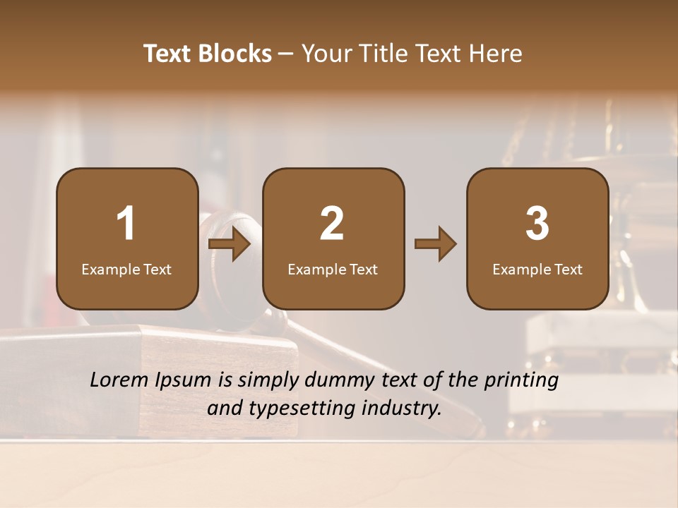 Legal Concept Still Life In A Courtroom With American And Californian Flags In The Background PowerPoint Template