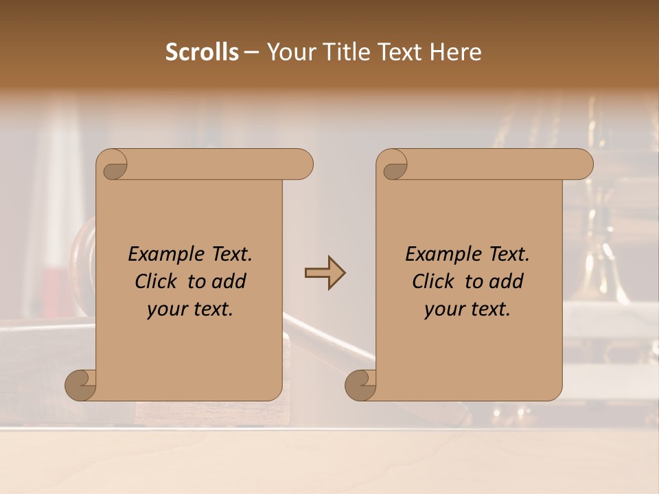 Legal Concept Still Life In A Courtroom With American And Californian Flags In The Background PowerPoint Template