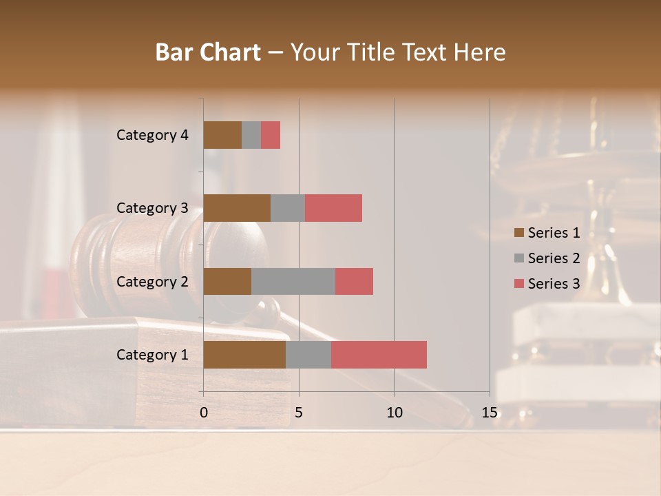 Legal Concept Still Life In A Courtroom With American And Californian Flags In The Background PowerPoint Template