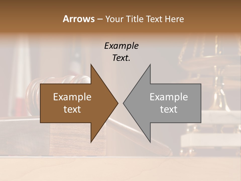 Legal Concept Still Life In A Courtroom With American And Californian Flags In The Background PowerPoint Template