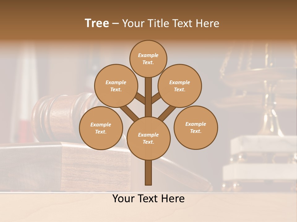 Legal Concept Still Life In A Courtroom With American And Californian Flags In The Background PowerPoint Template
