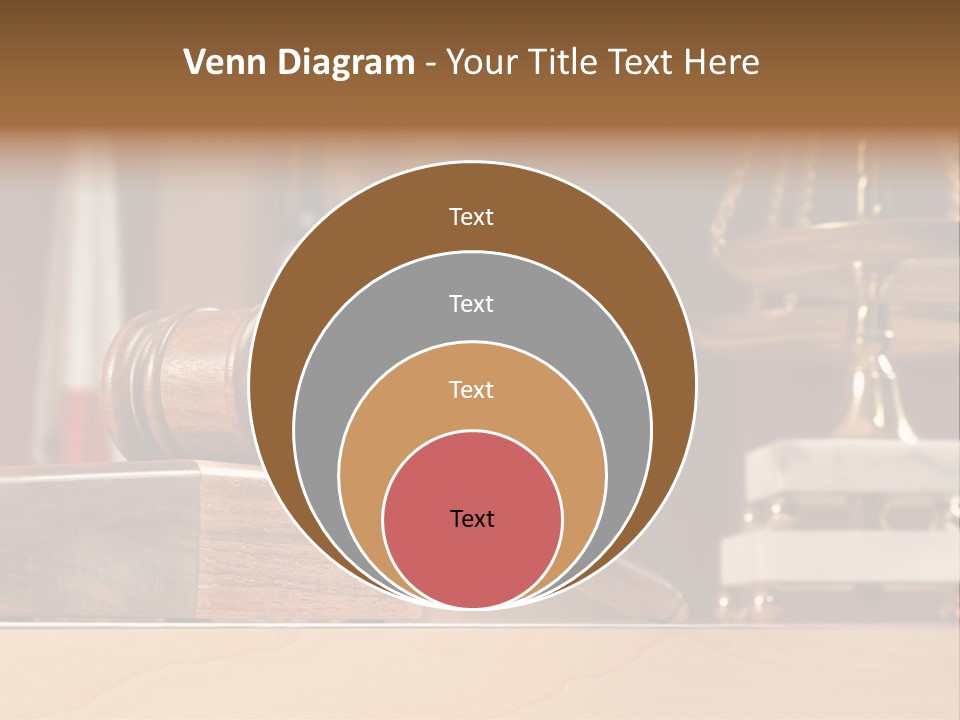Legal Concept Still Life In A Courtroom With American And Californian Flags In The Background PowerPoint Template