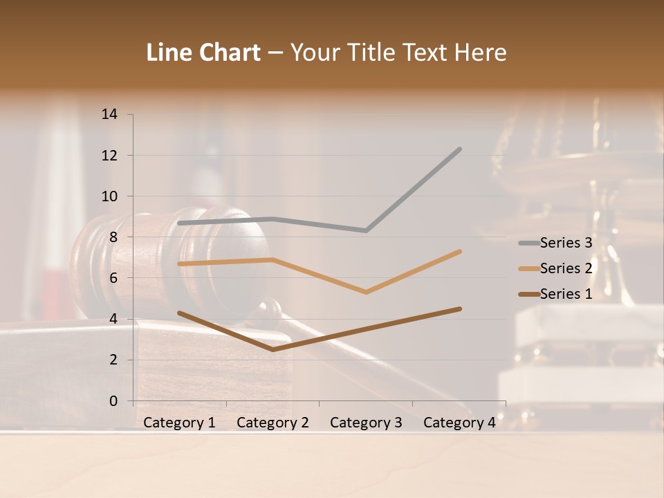Legal Concept Still Life In A Courtroom With American And Californian Flags In The Background PowerPoint Template