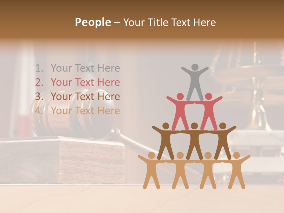 Legal Concept Still Life In A Courtroom With American And Californian Flags In The Background PowerPoint Template