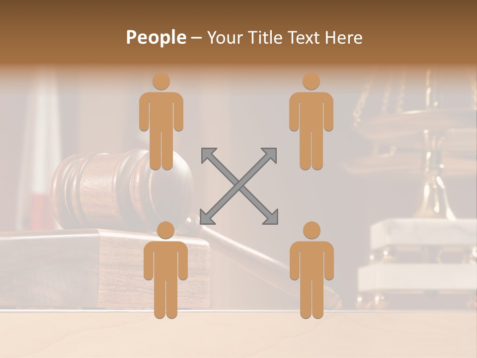 Legal Concept Still Life In A Courtroom With American And Californian Flags In The Background PowerPoint Template