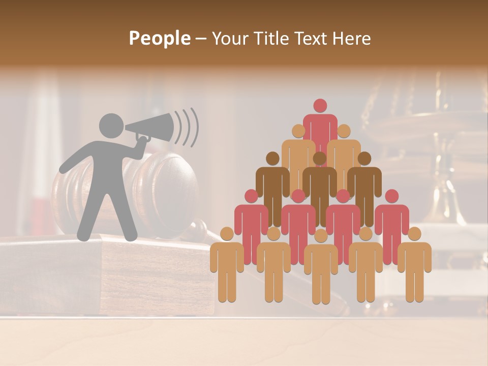 Legal Concept Still Life In A Courtroom With American And Californian Flags In The Background PowerPoint Template