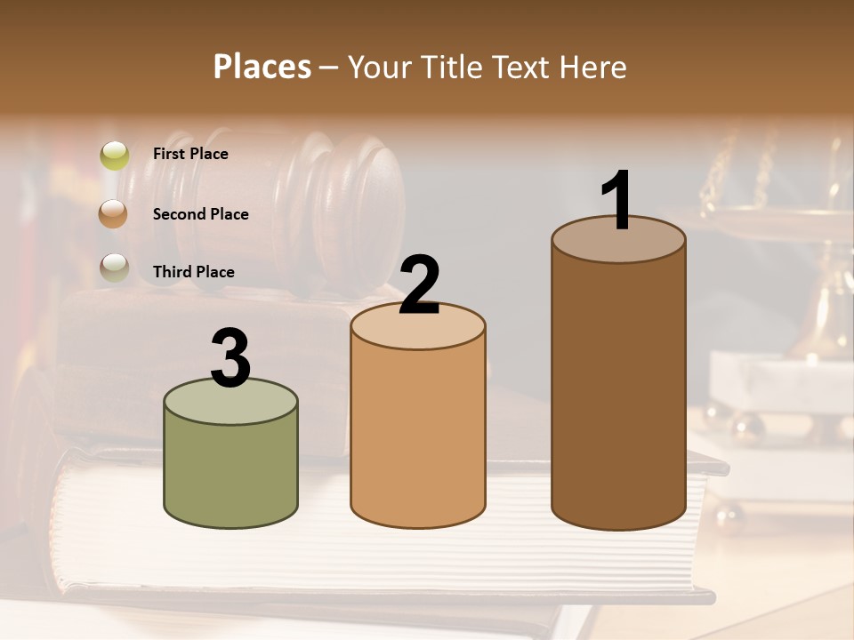 Books And Legal Research In The Courthouse PowerPoint Template