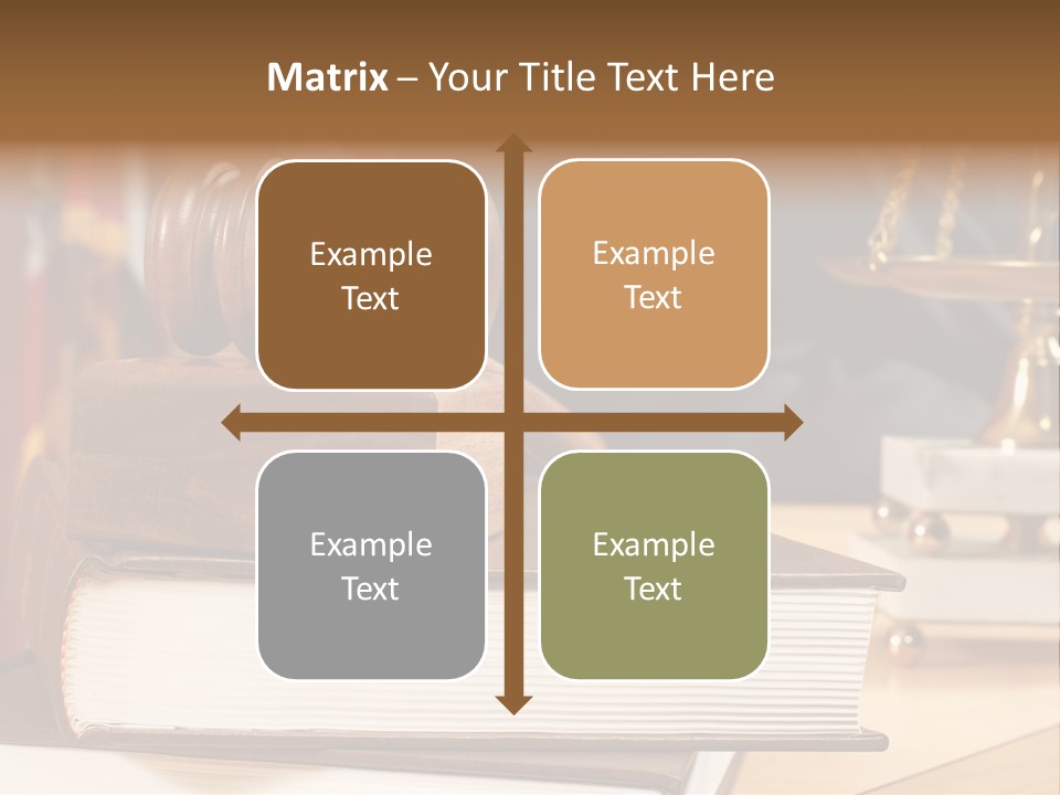 Books And Legal Research In The Courthouse PowerPoint Template