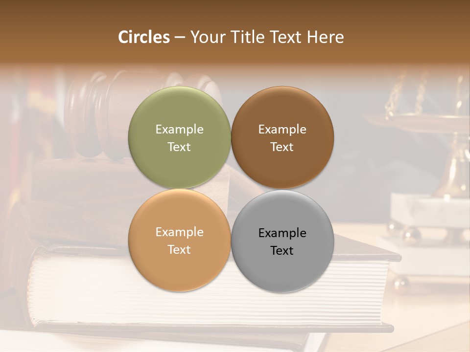 Books And Legal Research In The Courthouse PowerPoint Template