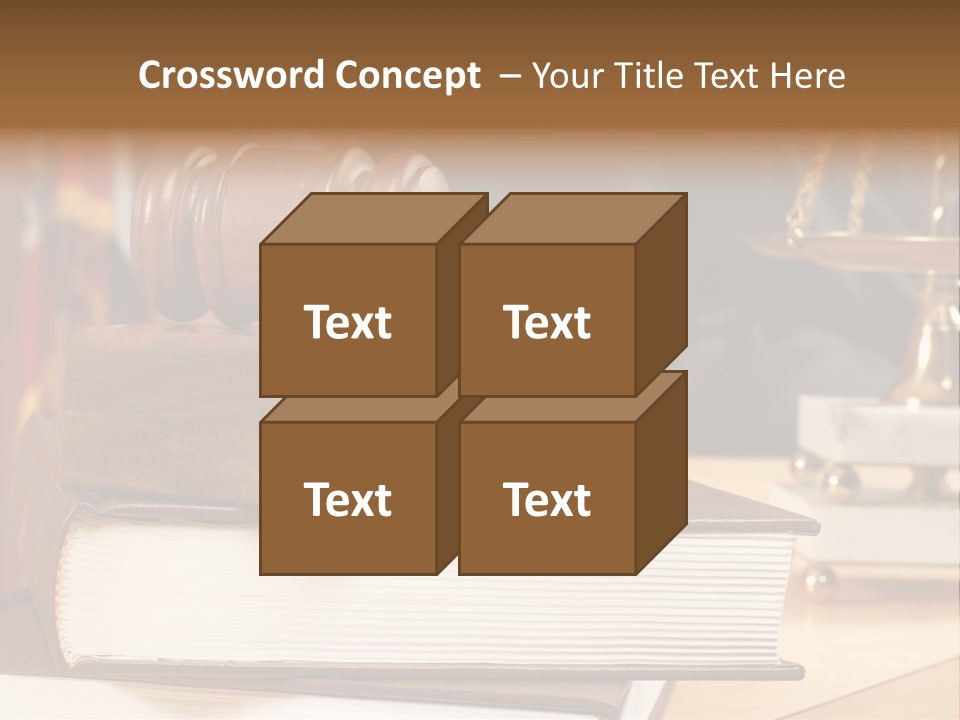 Books And Legal Research In The Courthouse PowerPoint Template