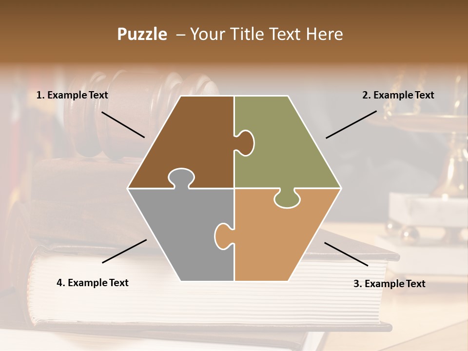Books And Legal Research In The Courthouse PowerPoint Template
