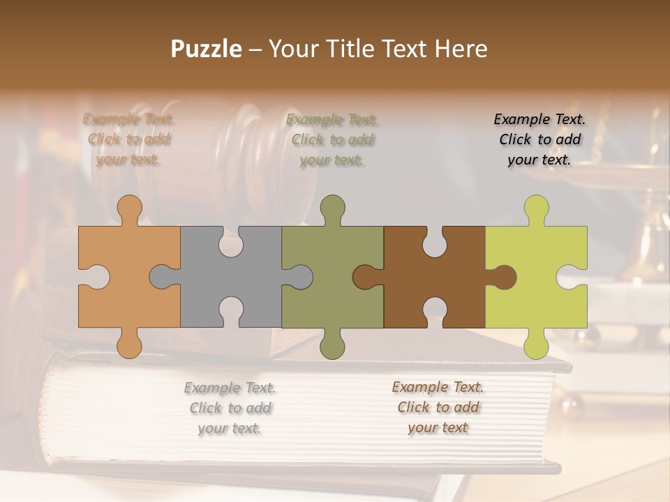 Books And Legal Research In The Courthouse PowerPoint Template