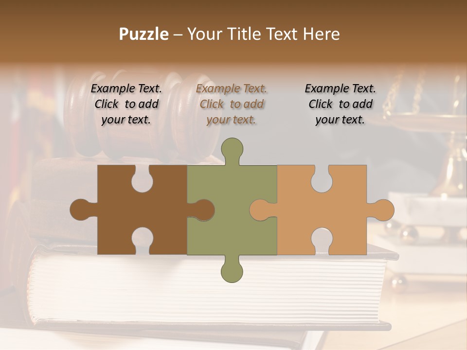 Books And Legal Research In The Courthouse PowerPoint Template