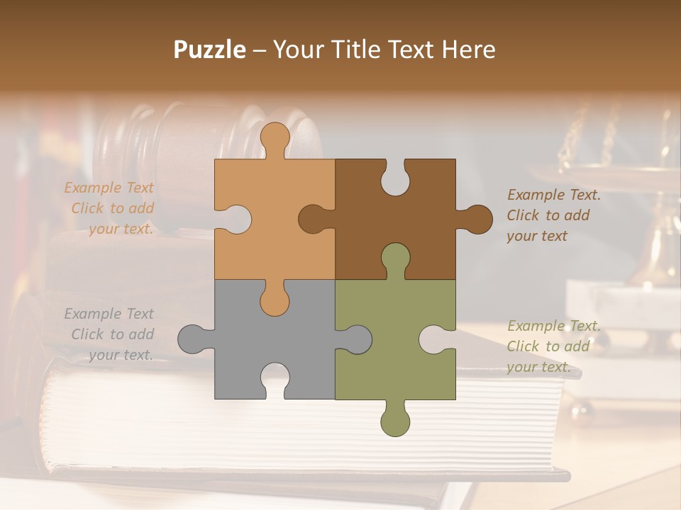 Books And Legal Research In The Courthouse PowerPoint Template
