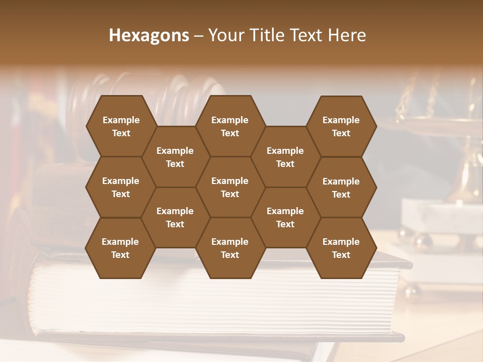 Books And Legal Research In The Courthouse PowerPoint Template