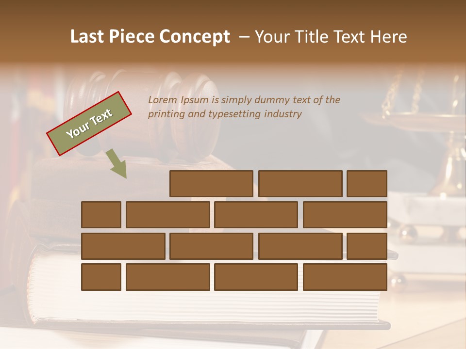Books And Legal Research In The Courthouse PowerPoint Template