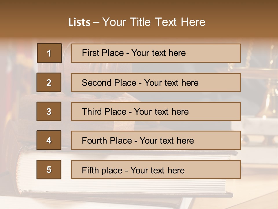 Books And Legal Research In The Courthouse PowerPoint Template