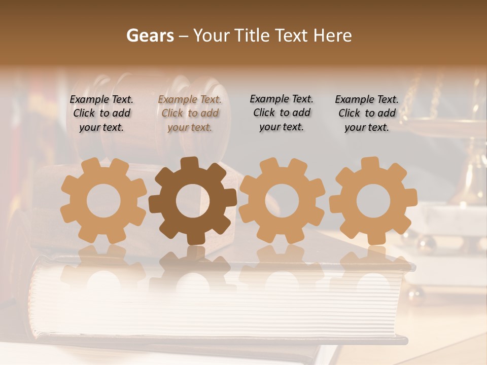 Books And Legal Research In The Courthouse PowerPoint Template