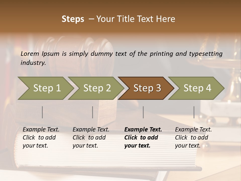 Books And Legal Research In The Courthouse PowerPoint Template