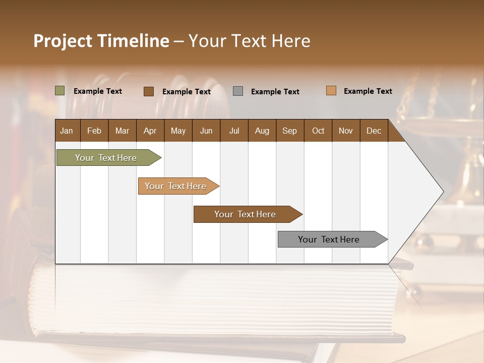 Books And Legal Research In The Courthouse PowerPoint Template