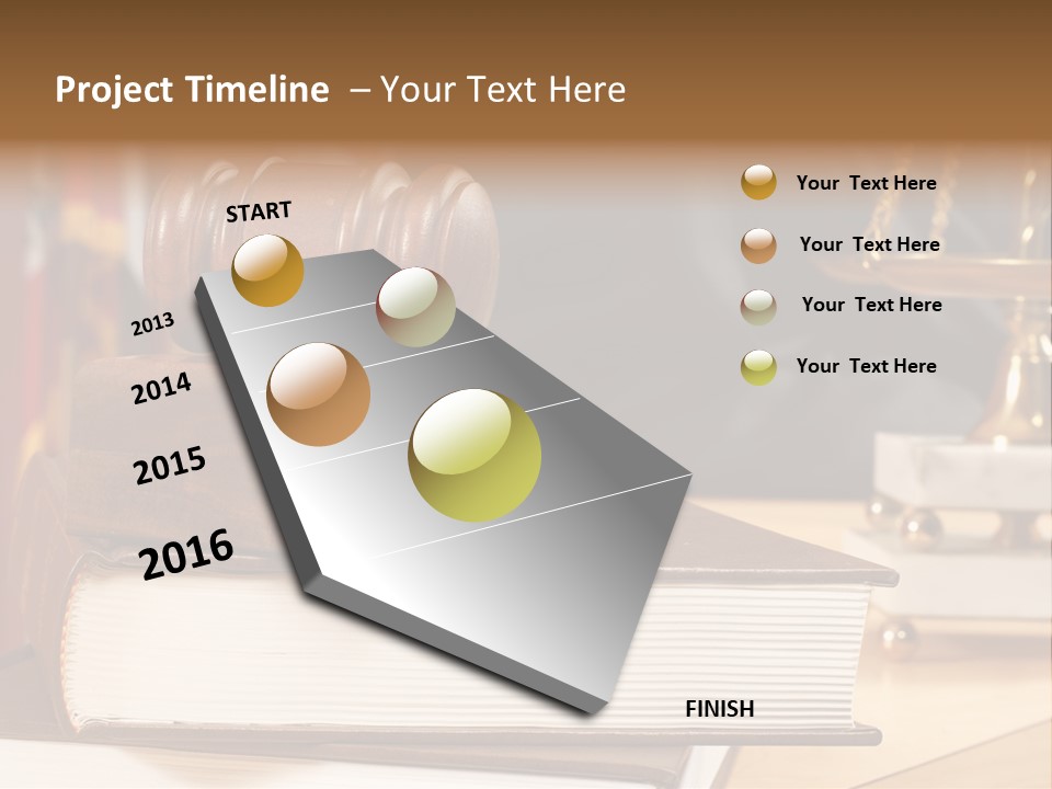 Books And Legal Research In The Courthouse PowerPoint Template