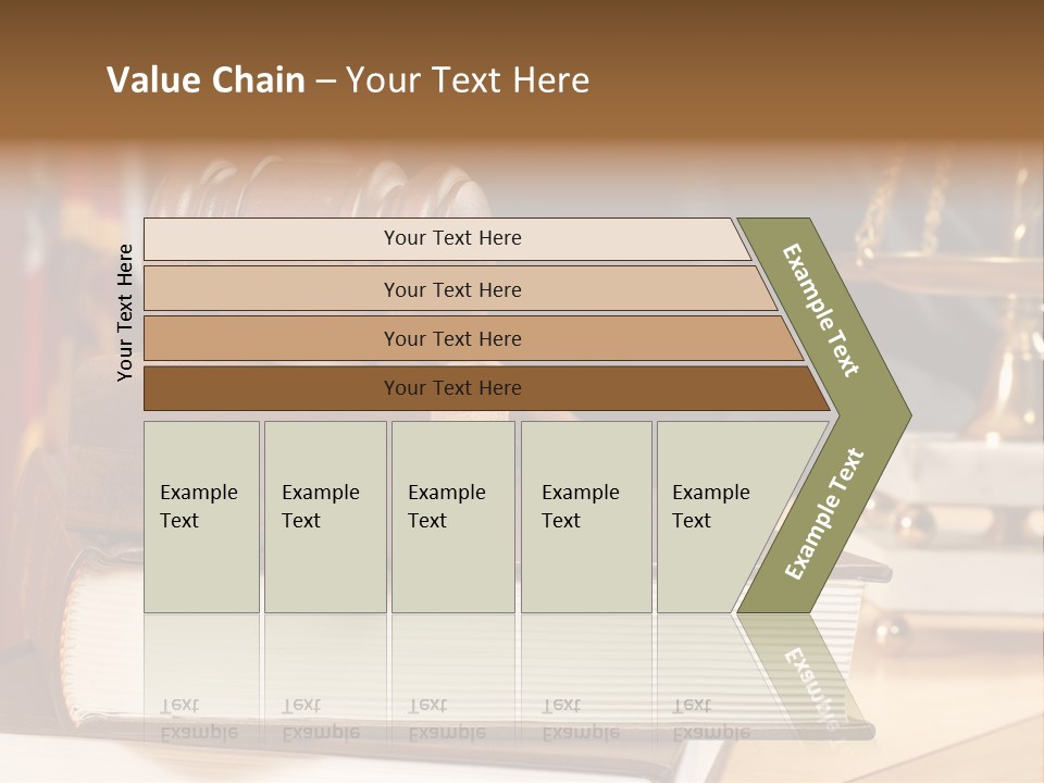 Books And Legal Research In The Courthouse PowerPoint Template