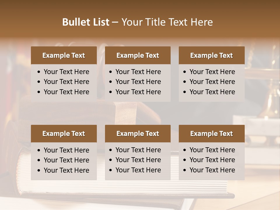 Books And Legal Research In The Courthouse PowerPoint Template