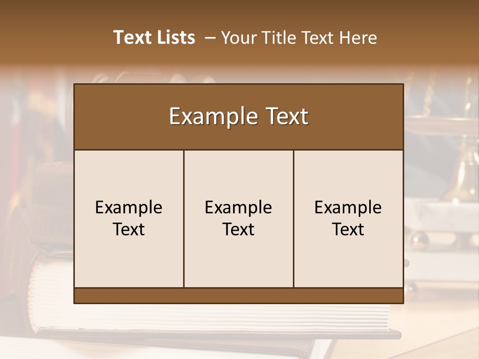 Books And Legal Research In The Courthouse PowerPoint Template