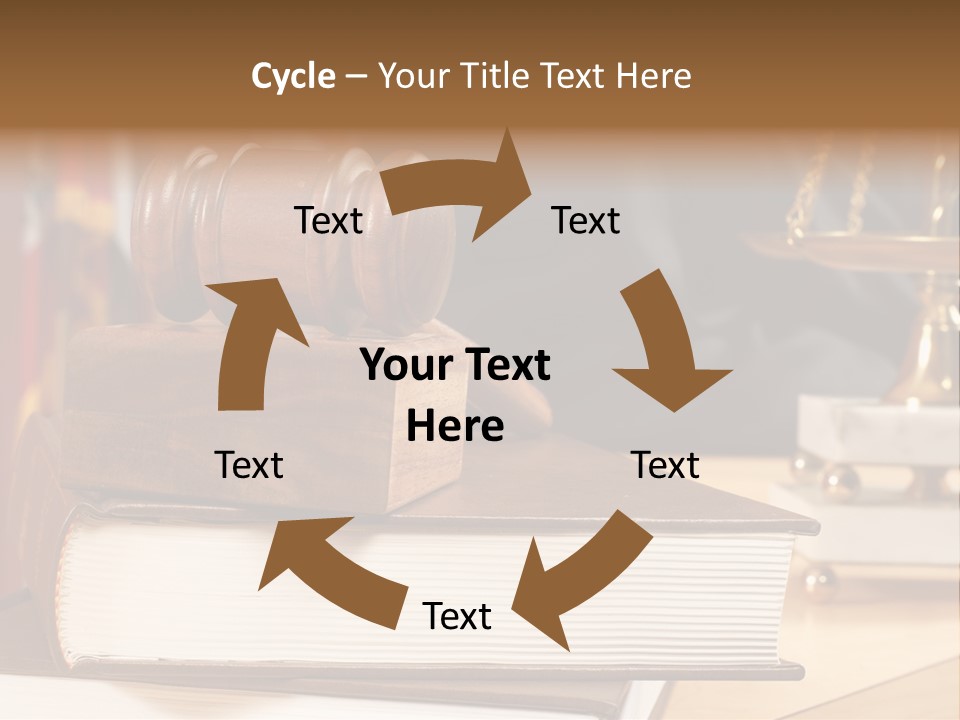 Books And Legal Research In The Courthouse PowerPoint Template