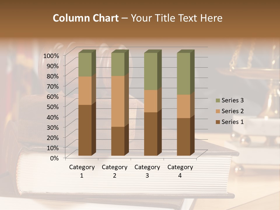 Books And Legal Research In The Courthouse PowerPoint Template