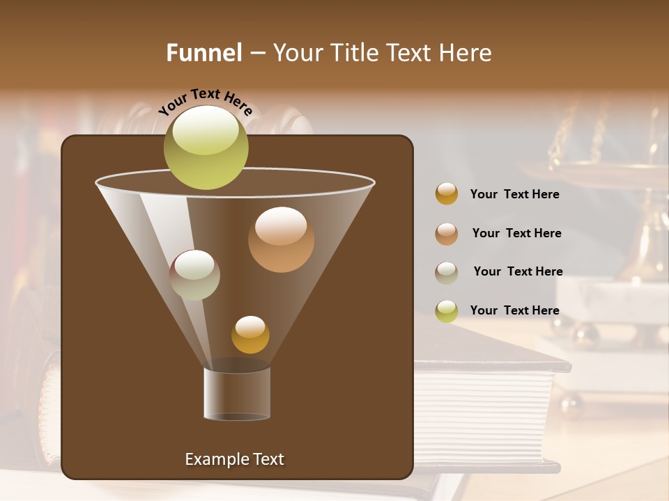 Books And Legal Research In The Courthouse PowerPoint Template