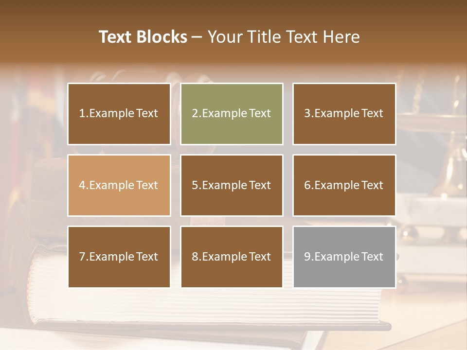 Books And Legal Research In The Courthouse PowerPoint Template