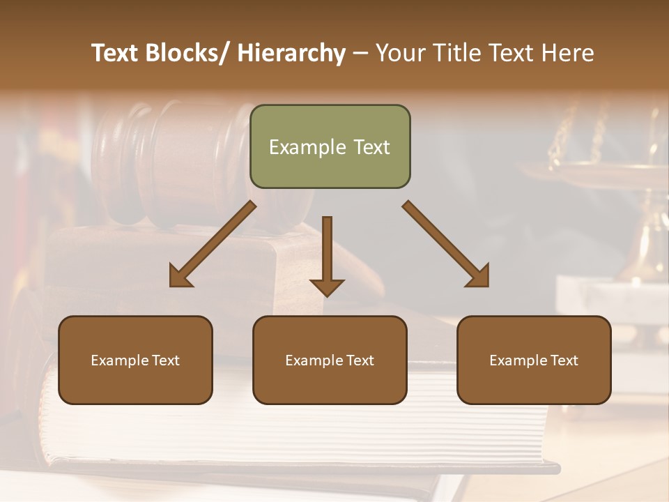 Books And Legal Research In The Courthouse PowerPoint Template