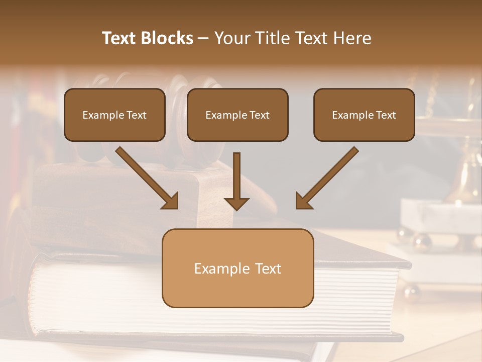 Books And Legal Research In The Courthouse PowerPoint Template