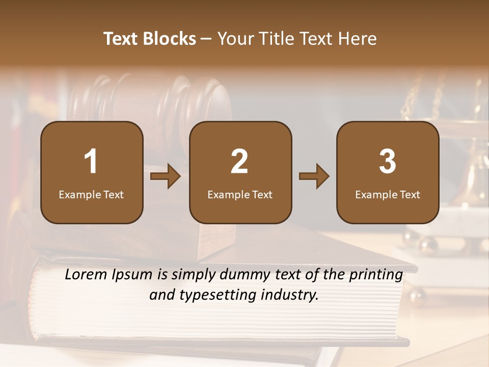 Books And Legal Research In The Courthouse PowerPoint Template