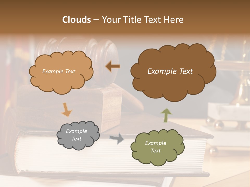Books And Legal Research In The Courthouse PowerPoint Template