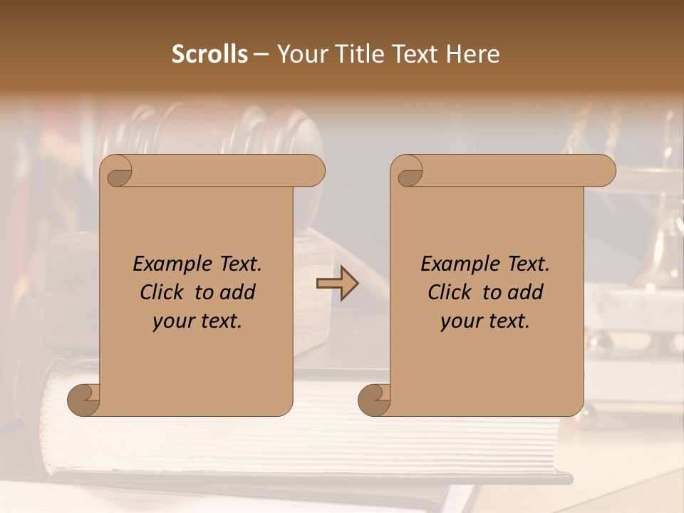 Books And Legal Research In The Courthouse PowerPoint Template