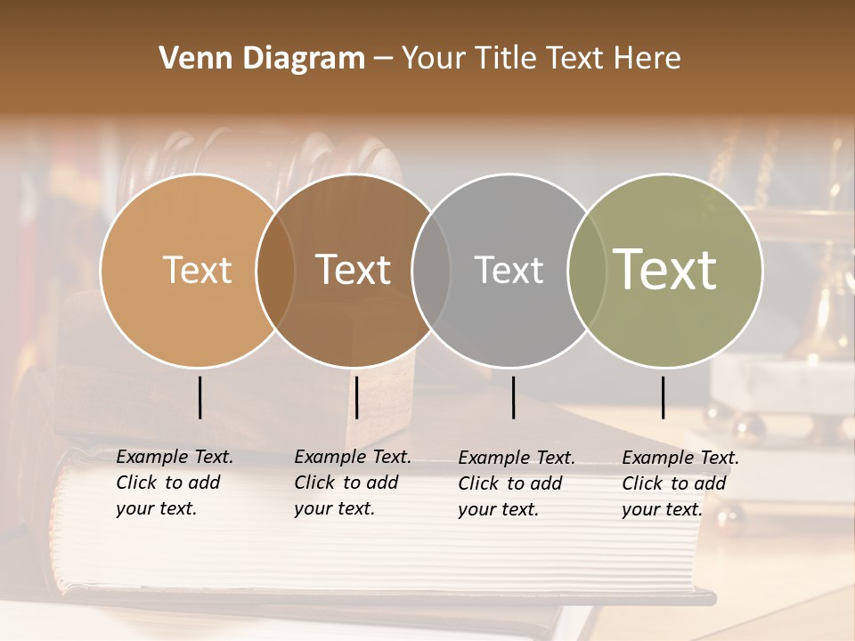 Books And Legal Research In The Courthouse PowerPoint Template